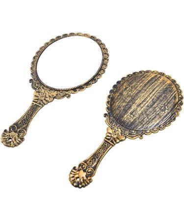 Weahre Vintage Copper Hand Mirror - Decorative Personal Makeup Mirror - Buy Online on GoSupps.com