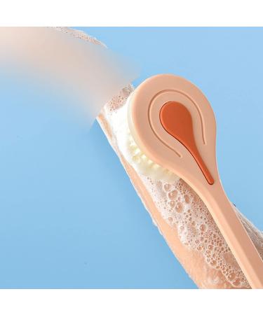 Soft Long Handle Bath Brush & Sponge | Back Scrubber & Massage Brush for Home Spa - White - Buy Online on GoSupps.com
