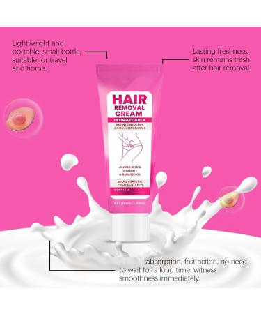 WRANBAO Intimate hair removal cream for women and men irritating hair removal and skin care painfree and flawless hair removal cream for face arms legs bikini zone and intimate zone 6 pieces 6 pieces - Buy Online on GoSupps.com