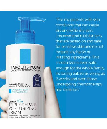 La Roche-Posay Lipikar Triple Repair Body Cream - Shea Butter & Niacinamide Lotion for Dry Skin - 13.52 Fl Oz - Buy Online on GoSupps.com