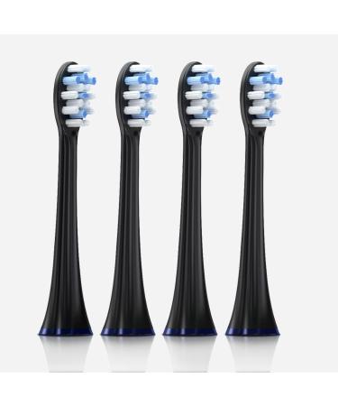 Electric Toothbrush Replacement Heads Pack of 4 Black