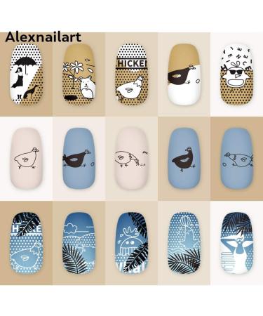 Alexnailart Nail Art Stamping Plates Elegant Animal & Ocean Wave Patterns for DIY Manicure Design | FA062 - Buy Online on GoSupps.com
