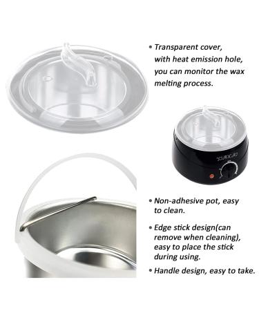 Waxing Kit Wax Warmer with 6 Beads and Accessories - At Home Hair Removal for Body, Face, and Eyebrows - Painless and Easy to Use - Black - Buy Online on GoSupps.com