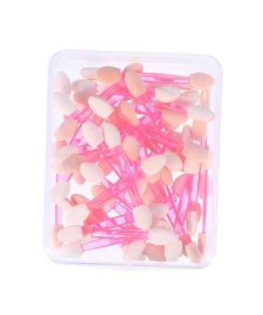 DRESSOOS 50pcs Double Ended Eyeshadow Brush Eyeshadow Sticks Eyeshadow Kit Eye Primer Brush Plastic Pink