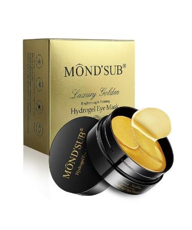 Collagen Under Eye Patches Eye Mask Eye Gel Patches - 30 pairs with 24k Gold Golden Glow Treatment for Dark Circles Puffiness Wrinkles Eye Bags - Revitalizing Eye Care Pack of (30pairs)