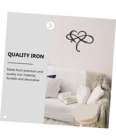 Cabilock 1pc Iron Pendant Plaque Heart Wall Decor Rustic Home Decor Room Loving Heart Shaped Pendant Black 40.00X33.00X0.20CM - Buy Online on GoSupps.com