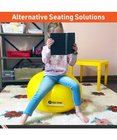 Body Sport Donut Ball XL - Durable Inflatable Exercise Ball for Balance & Stability Training - Yoga & Pilates Workouts - Red - 75 cm x 40 cm - Buy Online on GoSupps.com