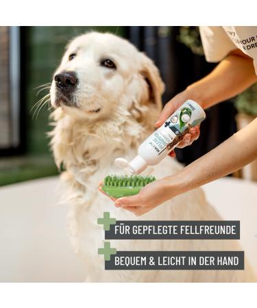 Reavet Bathing Brush for Dogs & Cats - Rubber Cover Massage Effect Removes Loose Hair & Dirt | Ideal for Short & Long Hair - Buy Online on GoSupps.com