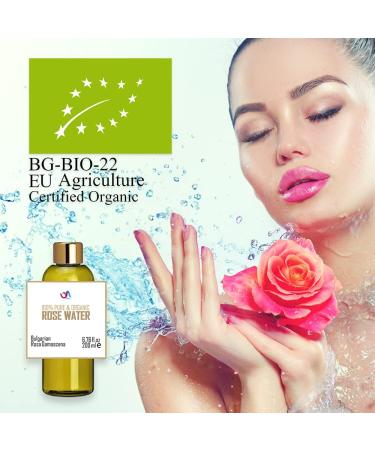 100% Pure Bulgarian Rose Water 6.76 oz | Organic Rosa Damascena Toner & Moisturizer Alcohol & Additives Free Skin & Hair Care - Buy Online on GoSupps.com