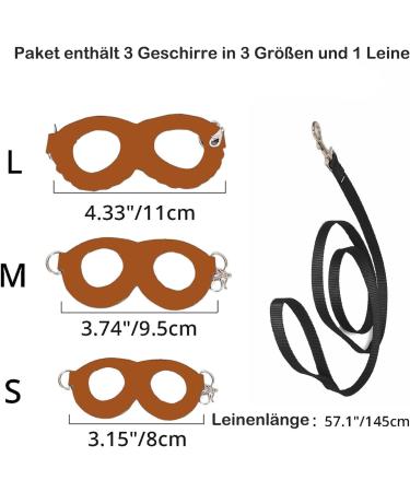 3 Pack Sugar Glider Harness and Lead Set Small Animal Training Walking Vest for Squirrel Hamster Rat (Brown) - Buy Online on GoSupps.com