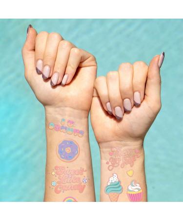 XO Fetti Donut Party Valentine's Day Temporary Tattoos - 48 Glitter Styles | Dessert Birthday Supplies - Buy Online on GoSupps.com