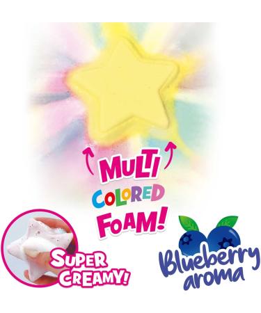 INKEE Foamy Star Bath Bombs for Kids | Set of 2 Star-Shaped Blueberry Scented Creamy Bath Bombs in 2 Colors - Perfect for Fun Bath Time - Buy Online on GoSupps.com