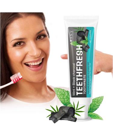 Activated Carbon Toothpaste for Whiter Teeth | Charcoal Whitening & Stain Removal | Fresh Breath | 100g - Buy Online on GoSupps.com