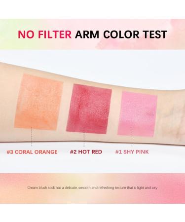 PICKX On-the-Go Makeup Blush Stick Tinted Moisture Stick Shadow Lips Cheek Blusher Creamy Makeup Long Lasting Natural Nude Makeup for All Skin (3PC) - Buy Online on GoSupps.com