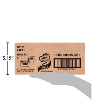 Nestle Coffee mate French Vanilla Liquid Creamer Singles - Box of 180 | Non-Dairy, No Refrigeration Required - Buy Online on GoSupps.com