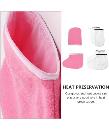 FOMIYES 12 Pairs Hand and Foot Mask Moisturizing Socks Fabric Paraffin Socks Paraffin Mittens Gel Gloves Foot Spa Covers Skin Care Gloves Soothing Skin Warmer Spa Socks Insulation Boots - Buy Online on GoSupps.com