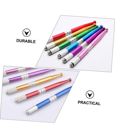 Balacoo Stainless Steel 6pcs Manual for Supplies Steel Embroidered Permanent Pens Pencil Pen Stainless Makeup Professional - Buy Online on GoSupps.com