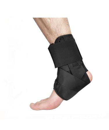 Ankle Support with Adjustable Belt Comfort Ankle Brace for Plantar Fasciitis Heel Pain Sports Foot Compression Sleeve for Men&Women (Color : Black Size : S) S Black
