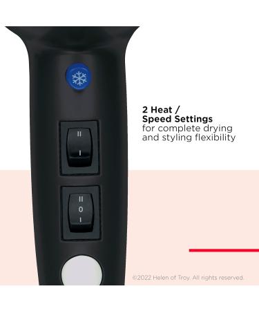 Revlon RV544FBLK Advanced Ionic Technology Hair Dryer with Diffuser Powerful Ionic Hair Dryer with Concentrator Quick Dry Lightweight 2 Heat/ Speed Settings Less Frizz Shiny and Smooth Hair Black Black Hair Dryer - Buy Online on GoSupps.com
