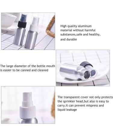 Pandahall Elite 10-Pack 30ml Refillable Aluminum Spray Bottles - Platinum Fog Atomizers White & Black Heads - Perfect for Travel & DIY - Buy Online on GoSupps.com