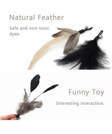 SONGWAY Interactive Cat Feather Toys - 7 Pcs Set with Retractable Wand and Teaser Refills for Indoor Cats and Kittens - Buy Online on GoSupps.com