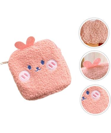 Healifty Mini Zipper Pouch for Sanitary Napkins and Makeup - Cute Plush Purse for Teen Girls - Buy Online on GoSupps.com