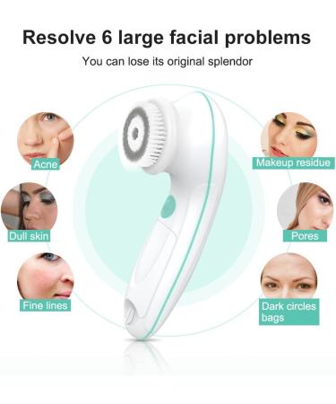 TOUCHBeauty Facial Cleansing Brush 3-in-1 Exfoliating Set | Waterproof Face Brush for Deep Scrubbing | AG-0759A Green - Buy Online on GoSupps.com