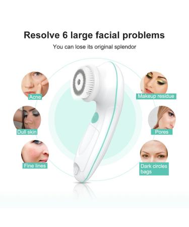 TOUCHBeauty Spin Facial Cleansing Brush | 360 Rotating Brush for Cleaning and Exfoliating | 3 Skin Care Spin Brushes | Upgraded 3 in 1 Cleanser Kit | TB-0759A Mint Green - Buy Online on GoSupps.com