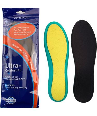 Memory Foam Insoles Odor Stop Shoe Insert for Women's 7-8 | 2 Pairs Breathable Innersoles for Work Boots & Running Shoes with Cushion & Shock Absorption - Buy Online on GoSupps.com