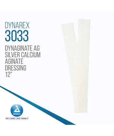 Dynarex DynaGinate AG Silver Calcium Alginate Rope Dressings - x12 | Premium Wound Care with Silver Ions | 5 Dressings per Box - Buy Internationally - Buy Online on GoSupps.com