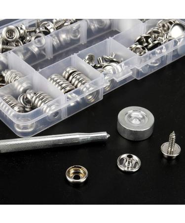 150 PCS Marine Grade Stainless Steel Canvas Snap Kit with Setting Tool - Boat Cover Snap Button Fastener Kit for DIY Furniture - 150 White - Buy Online on GoSupps.com