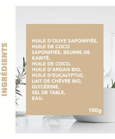 La Maison des Sultans - Organic Goat's Milk and Organic Argan Oil Mask Soap - Made in France - Face and Body - Anti-Imperfections - Gentle - 99% Natural - 100g - Buy Online on GoSupps.com