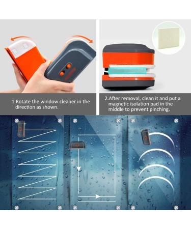 Glass Double-Sided Wipe Magnetic Window Cleaner for Double Glazing Window Thickness Glider Washing Glass Cleaning Brush - Buy Online on GoSupps.com