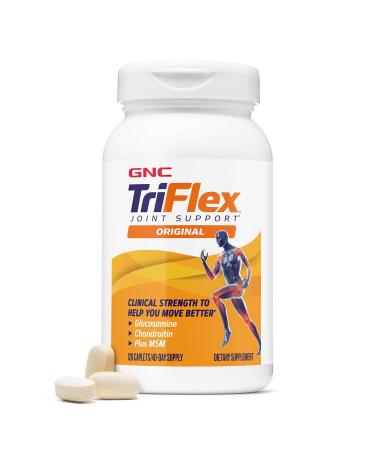 GNC TriFlex Joint Bone & Cartilage Health Supplement Clinical Strength Glucosamine & Chondroitin MSM Supports Mobility Flexibility & Comfort 120 Caplets