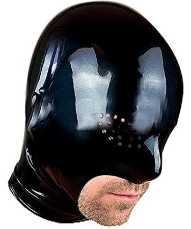 Buy Unisex Latex Hood Rubber Mask - Open Jaw Perforated Eyes & Nostril Red 0.4mm - International Shipping Available - Buy Online on GoSupps.com