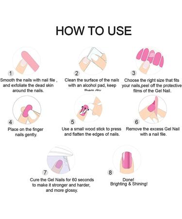 20PCS Semi Cured Gel Nail Polish Strips - Adhesive Full Wrap Gel Nail Art Sticker - Natural Pink Semi Cured Gel Nail Strips with Soft Glossy Finish - Buy Online on GoSupps.com