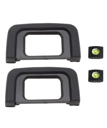 Eye Cup Eyecup Nikon D5300 D5100 D3500 D3400 D3200 D3300 D3100 D3000 D5600 D5500 D5000 D5200 Eyepiece Viewfinder & Hot Shoe Cover 2+2Pack,ULBTER Viewfinder Replacement for DK-25