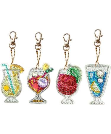 TEHAUX 8 Pcs Key Kids Juices Juice Bottles for Kids Resin Keychain Milk Manual Fruit 5d - Buy Online on GoSupps.com