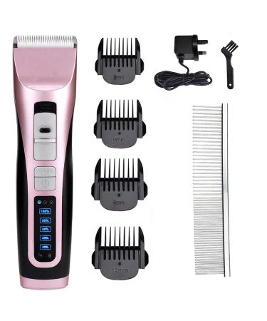Dog Grooming Clippers Cordless 3 Speed Professional Electric Pet Hair Grooming Clippers Kit Low Noise Pet Clippers Rechargeable Dog Cat Shaver Pet Hair Trimmer for Thick Coats Small Dog All Pets