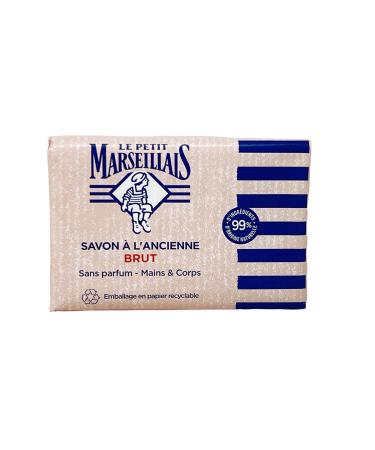 Le Petit Marseillais Savon Brut - French Marseille Soap Bar Unscented 10.5 oz