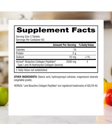 Webber Naturals Collagen30 Anti-Wrinkle 2 500mg of Bioactive Collagen Peptides Per Serving 180 Tablets Helps Reduce Deep Wrinkles Fine Lines & Stimulates Skin Cells - Buy Online on GoSupps.com