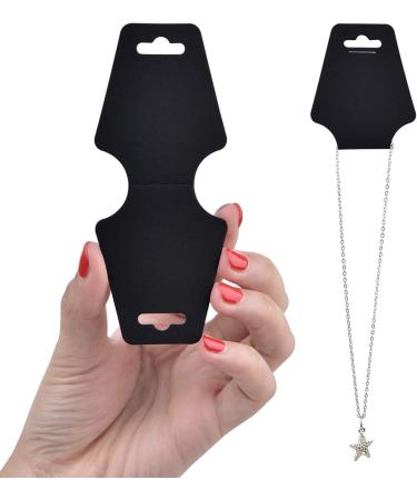 200-Piece Coopay Blank Necklace Display Cards - Kraft Paper Jewelry Hang Tags - 4.7 x 2 Inches (Black) - Buy Online on GoSupps.com