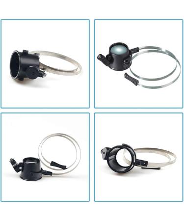 Staol Magnifying Glass Led 15X Magnifier Eye Loupe with for Head Band Jewelers Magnifying Glass Illuminated Eye Loupe Suitable for Watchmakers - Buy Online on GoSupps.com