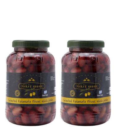 Kalamata olives without stones 2x 1kg Nikis Goods | +20ml Jassas olive oil