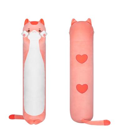 Mewaii 90cm cuddly toy kawaii long cats plush pillow pink soft toys plush toy stuffed animal toy cuddly pillow gift plush pillow light pink cat 90 cm - Buy Online on GoSupps.com