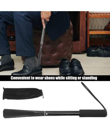 Retractable Long Handle Shoe Horn for Seniors - Non-Slip Dressing Aid for Men and Women | Adjustable Length Standing Reach Assist - Buy Online on GoSupps.com