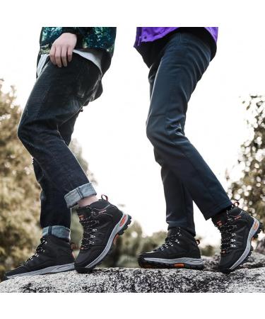 Shop Waterproof Hiking Shoes for Men & Women | Anti-Slip Comfortable Outdoor Boots in Brown Gray Violet & Orange (EU 36-46) - Buy Online on GoSupps.com