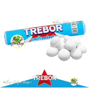Trebor Softmints Spearmint Mints 14 Rolls x 44g Bundle with Silver Refillable Window Lid Tin - Gluten Free and Vegan - Buy Online on GoSupps.com