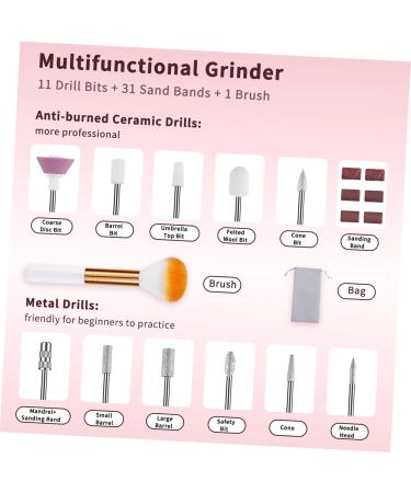 Beaupretty Golden Nail Polisher Nail File Nail Kits Nail Art Kit Nail Drill Manicure Kit for Women Nail Tools for Manicure Nail Shaper Aluminum Alloy Electric Miss Plastic - Buy Online on GoSupps.com