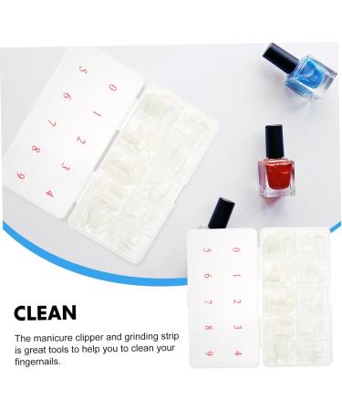 minkissy French Manicure Kit 3 Sets Nail Set Major Plastic Nail Hallow - Buy Online on GoSupps.com